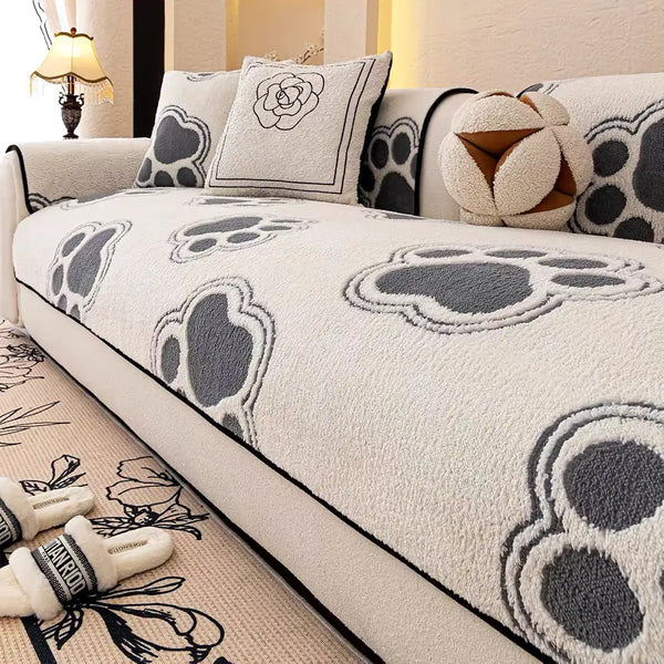 Chenille Art Corrugated Breatable No-Slip Couch Cover Coach