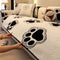 Paw Print Soft Polar Fleece Sofa Protector Non-slip Couch Cover