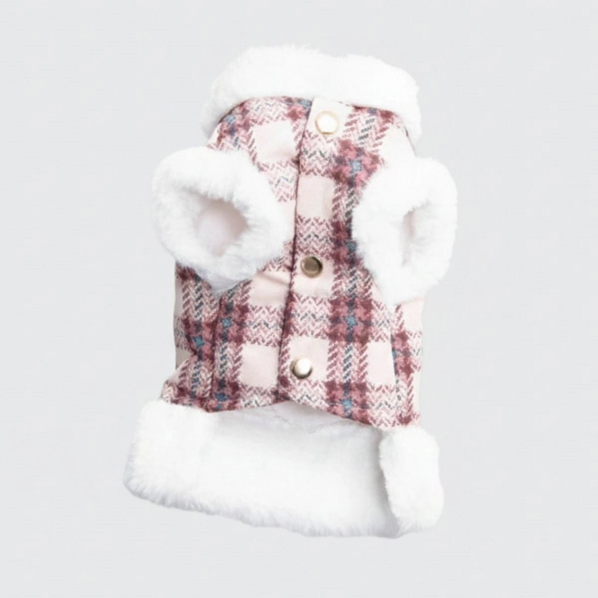 Plaid Fleece Pullover Dog Jacket - A Warm and Stylish Winter Jacket