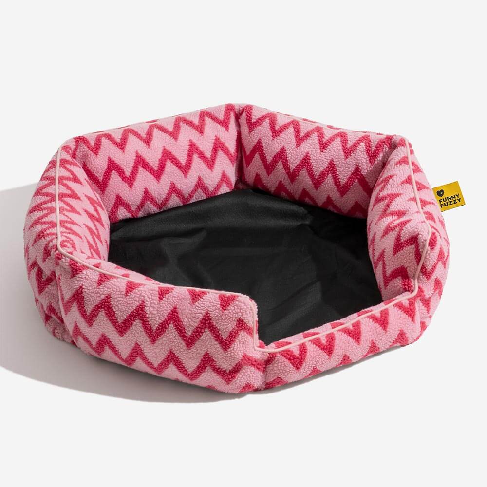 Plush Retreat Chevron Hundebett – The Warm Hugger