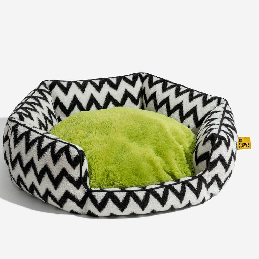 Plush Retreat Chevron Hundebett – The Warm Hugger