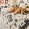 Plush Thickened Geometric Pattern Furniture Blanket Throw Couch Cover