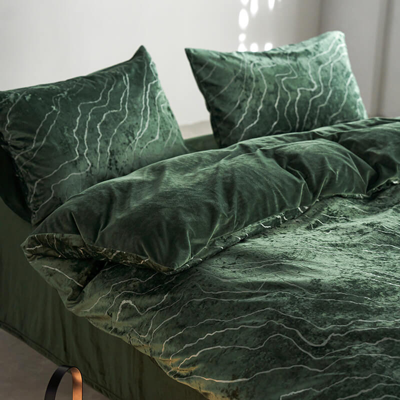 Premium Velvet Soft Anti-Static Suede Bed Sheet Set