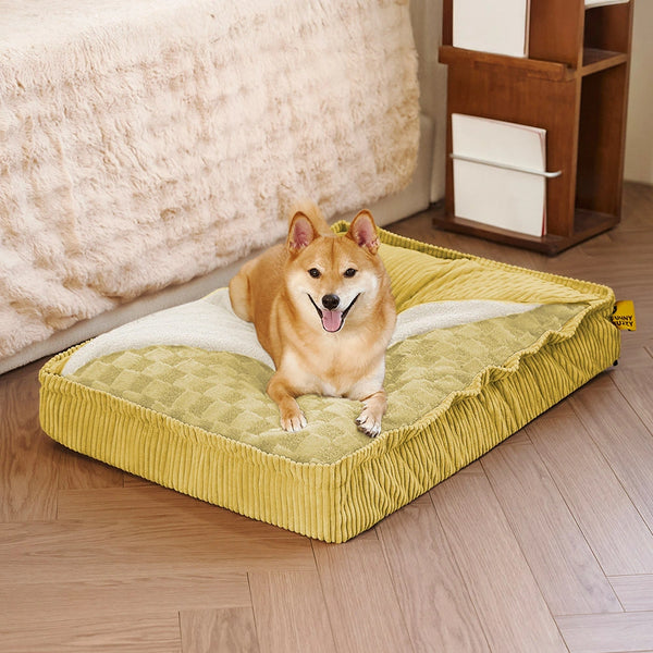 Fluffy Warm Detachable Orthopedic Dog Bed- Checker Cocoon