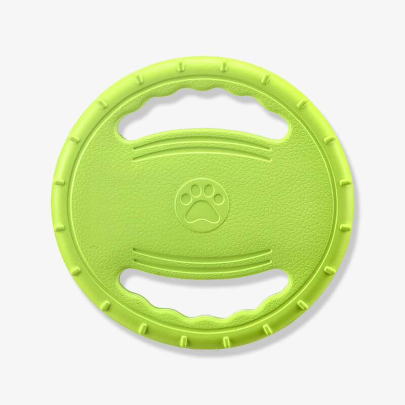 Volante de juguete de goma, disco volador interactivo para perros