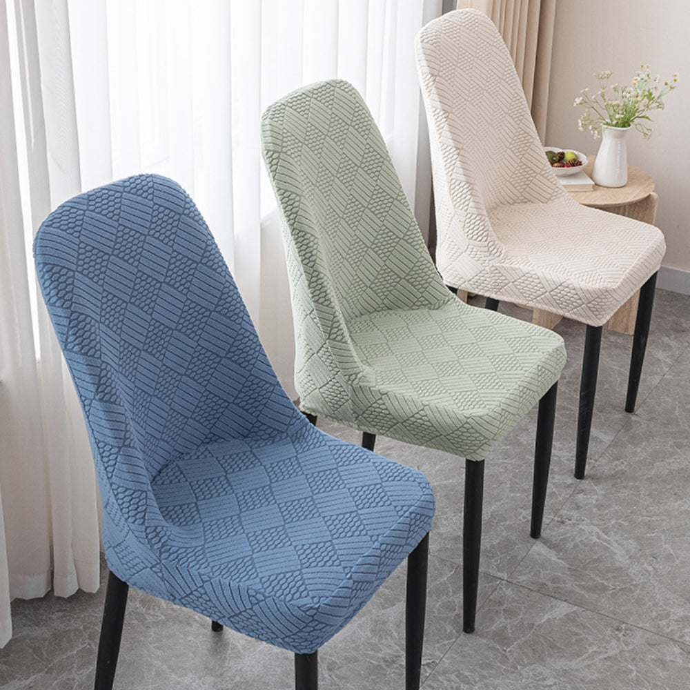 Stretch Jacquard Dining Chair Protector Removable Washable Parson Chair Slipcover