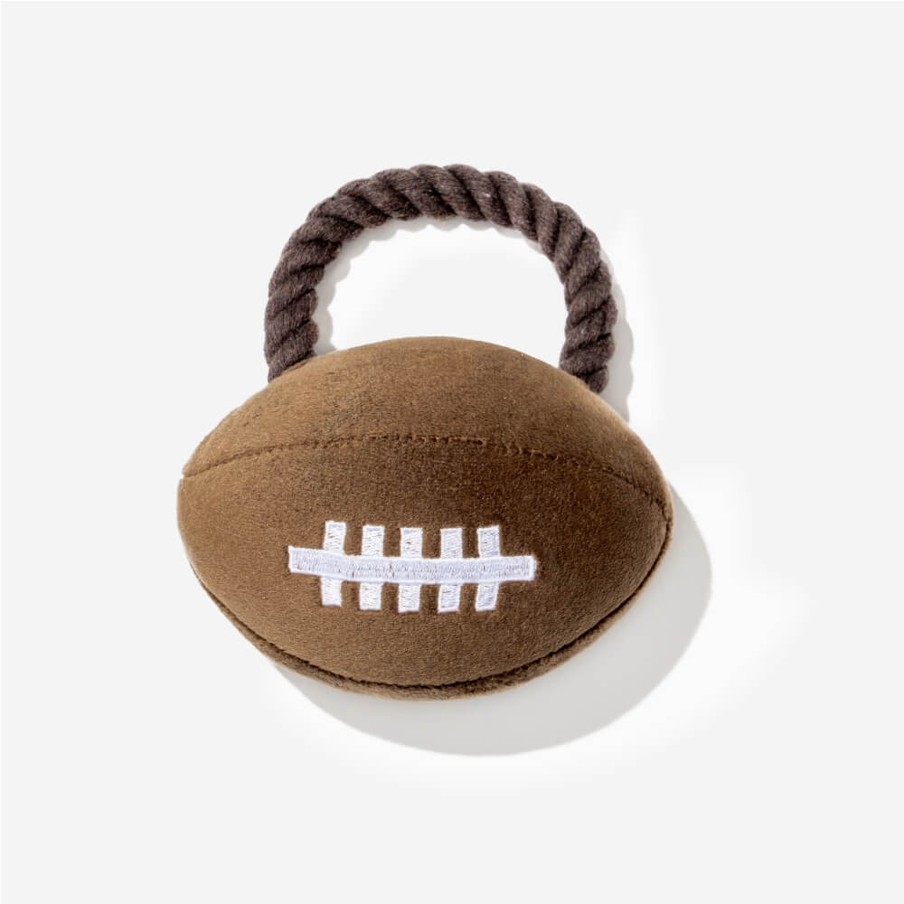Super Bowl Plüsch-Rugby-Fußball-Sound-Spielzeug, interaktives Hundespielzeug