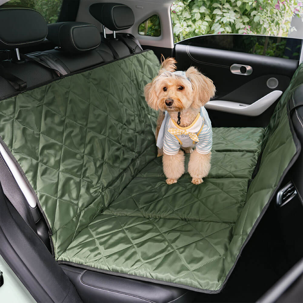 Cama plegable portátil e impermeable para asiento trasero de coche para perros de viaje