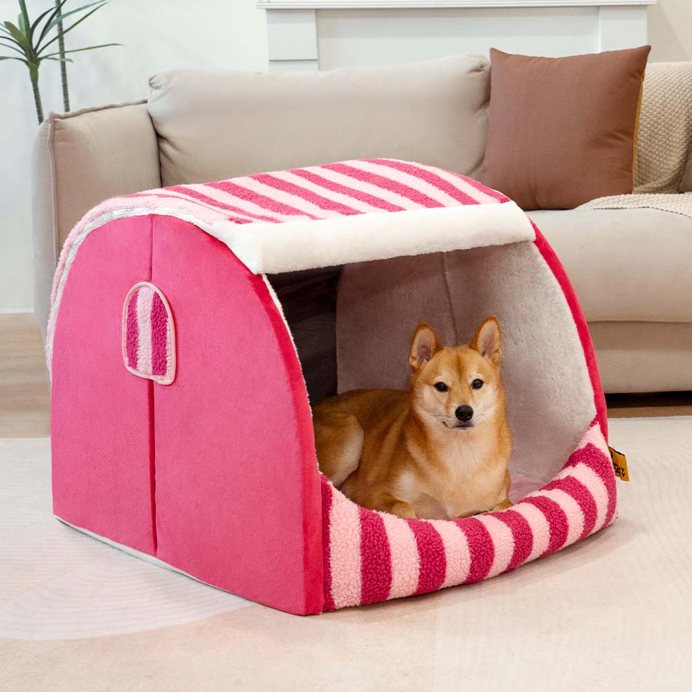 Trendy Stripe House Orthopädisches Hundebett – gemütliches Versteck