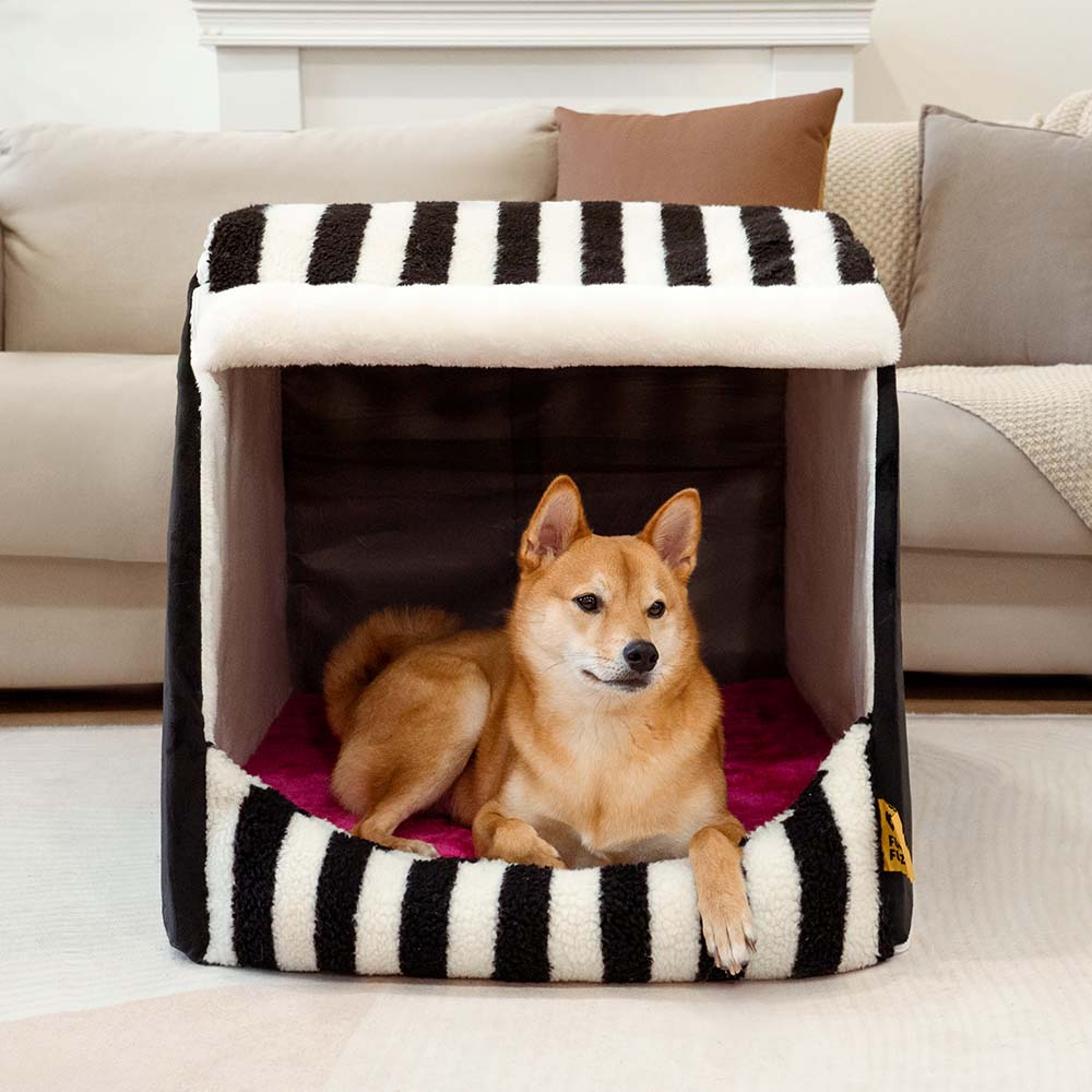 Trendy Stripe House Orthopädisches Hundebett – gemütliches Versteck