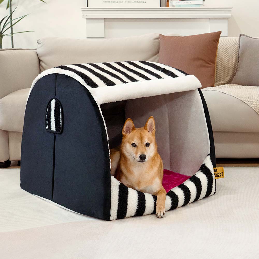 Trendy Stripe House Orthopädisches Hundebett – gemütliches Versteck