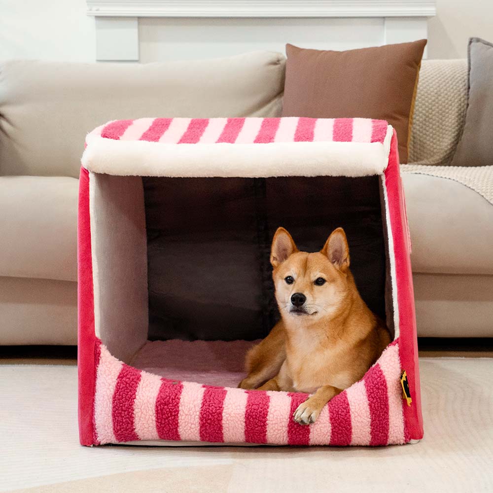 Trendy Stripe House Orthopädisches Hundebett – gemütliches Versteck