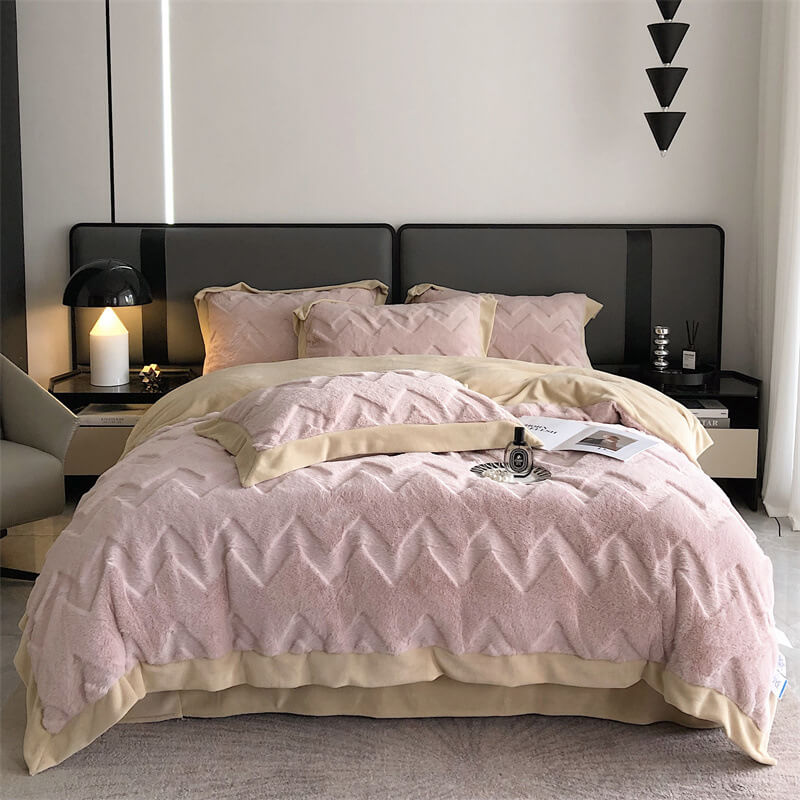 Warm Double-Sided Thickened Milk Velvet Skin-Friendly Bedding Set