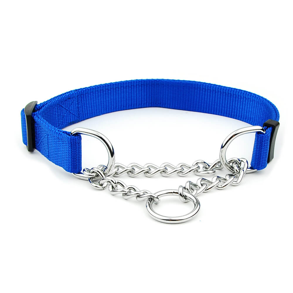 Multicolor Nylon Sliding Chain Dog Collar