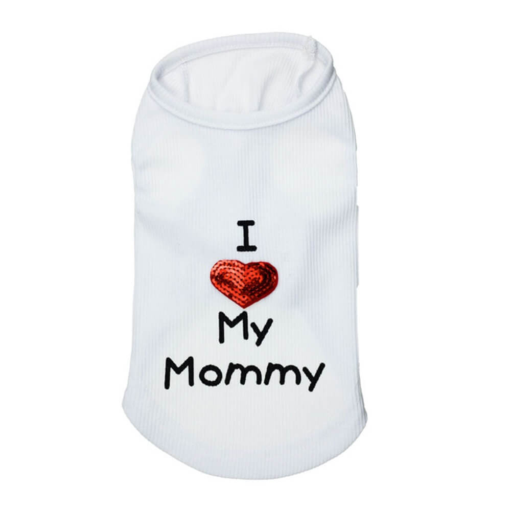 I Love My Mommy Prints Thread Designs Pet Clothes