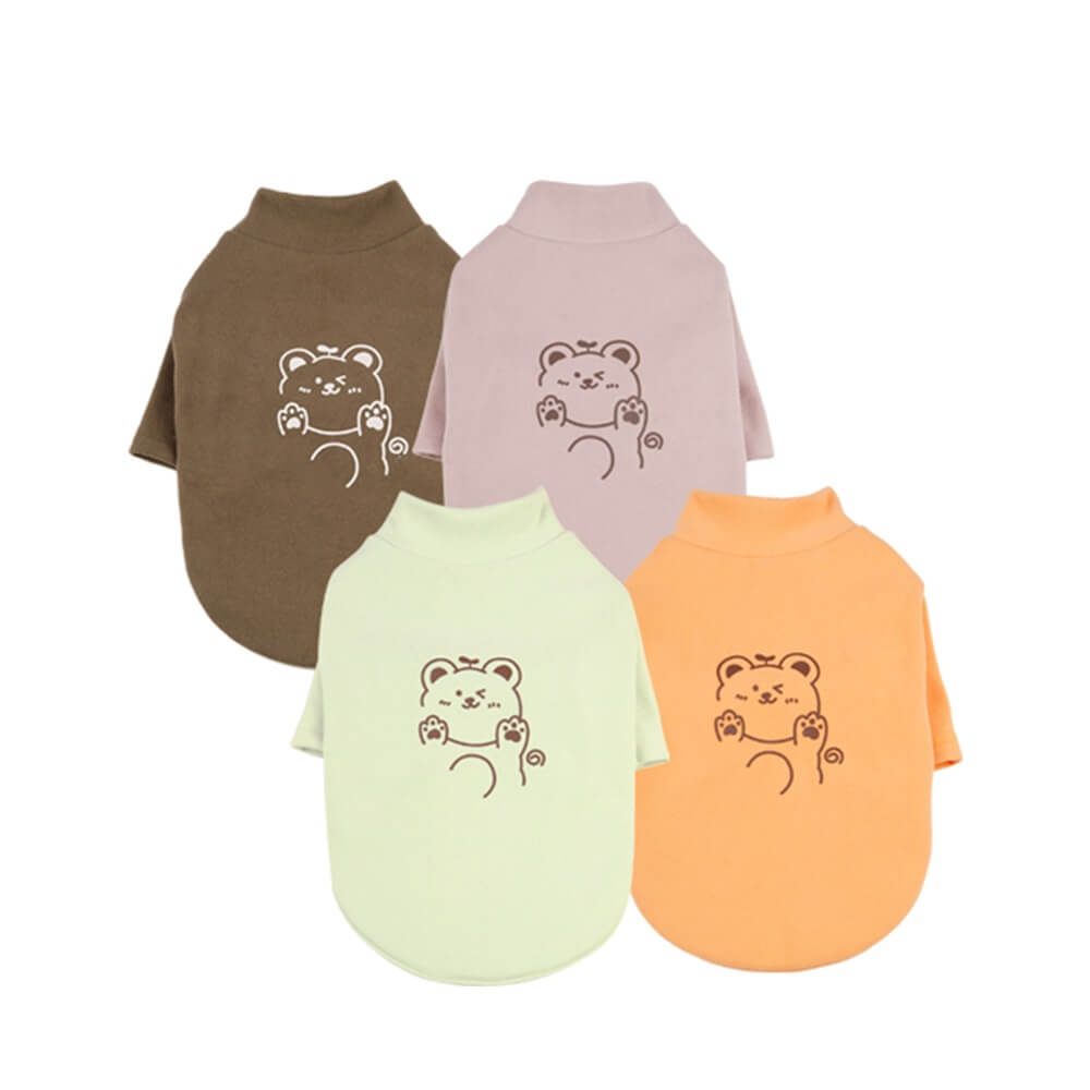 Cute Bear Print Dog T-Shirt – Soft and Stylish for Everyday Comfort