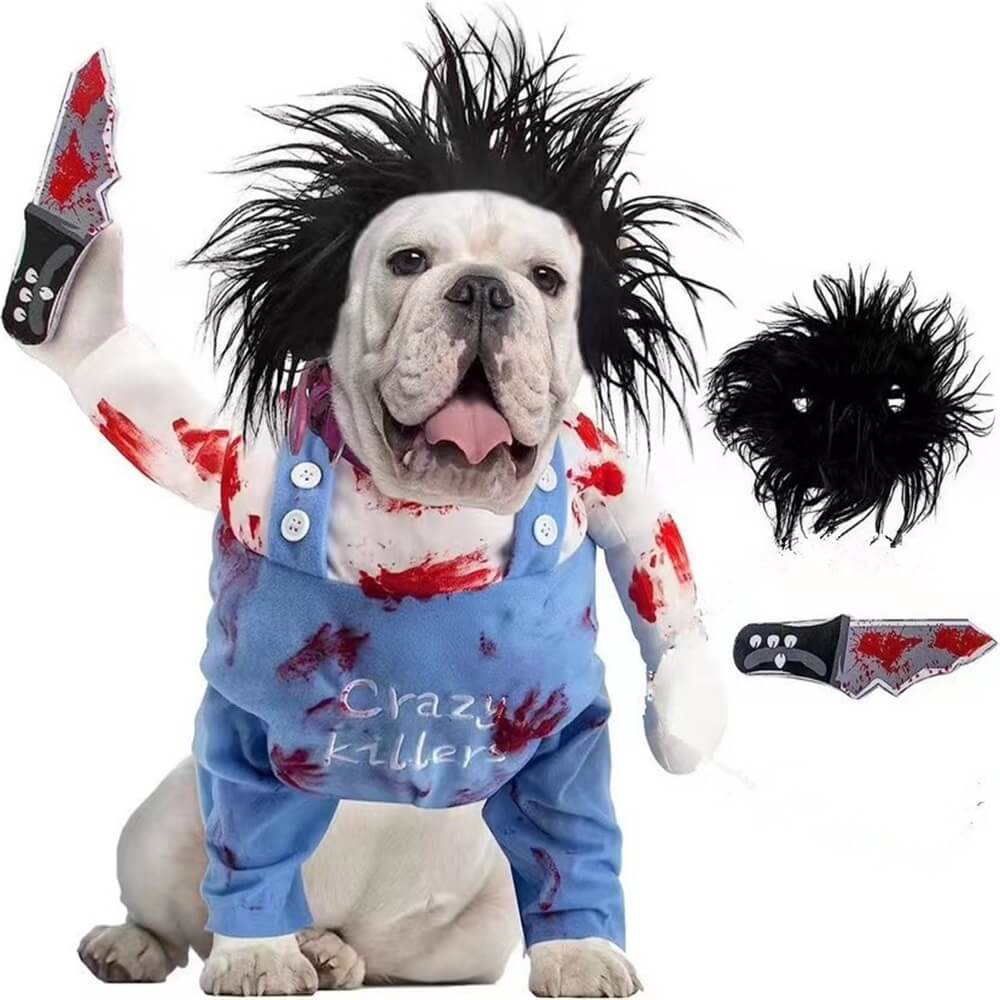 Crazy Horror Chucky Halloween-Hundekostüm