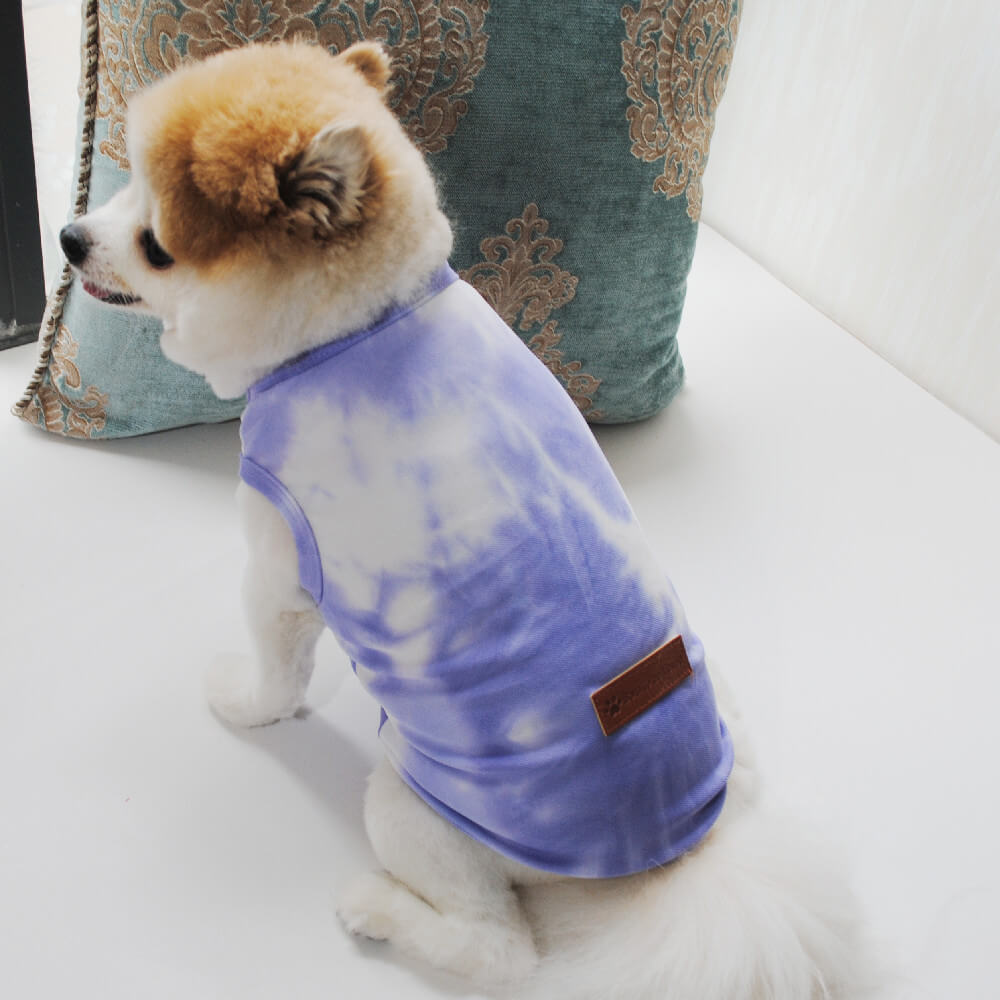 Tie-Dye Design Breathable Elastic Vest Pet Clothes
