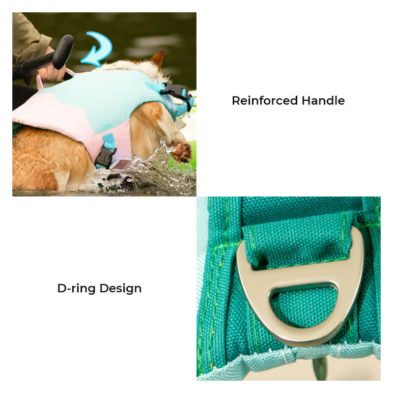 Chaleco de flotación ajustable Arnés para perros Chaleco salvavidas para perros