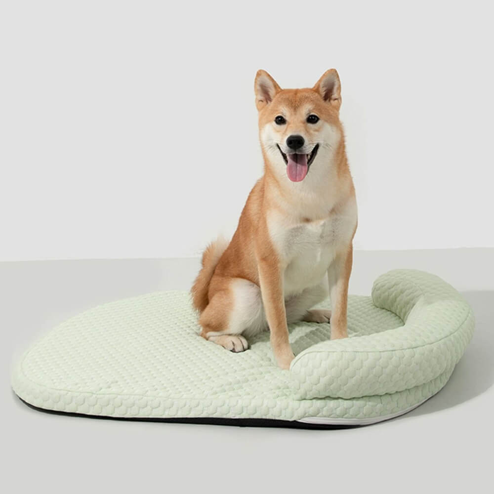 Cama de almohada para perros con soporte para el cuello transpirable y refrescante
