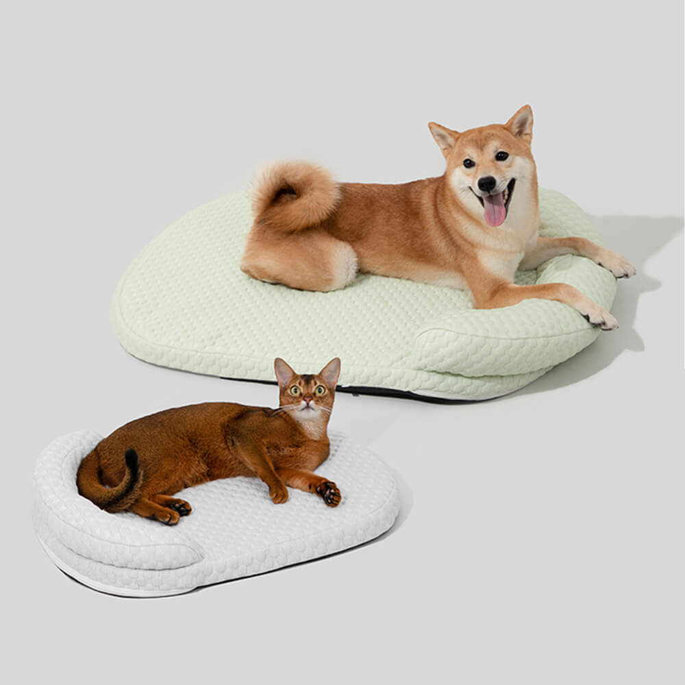 Cama de almohada para perros con soporte para el cuello transpirable y refrescante