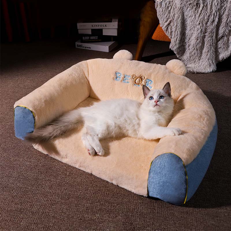Canapé-lit en forme d'ours mignon pour chat