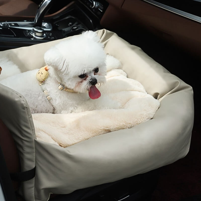 Cama de asiento de coche para perros de seguridad de conducción impermeable de cuero sintético