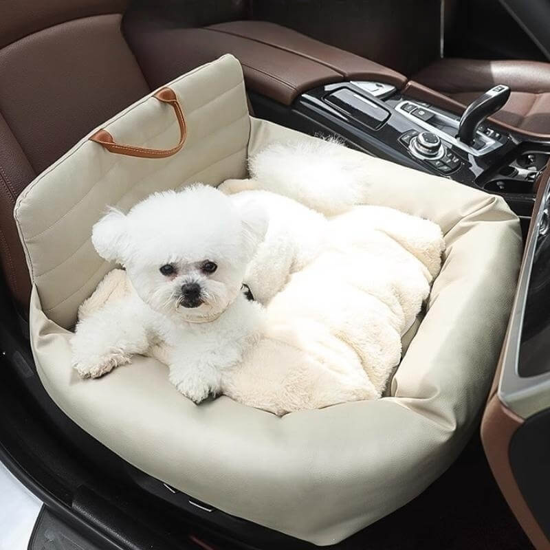 Cama de asiento de coche para perros de seguridad de conducción impermeable de cuero sintético