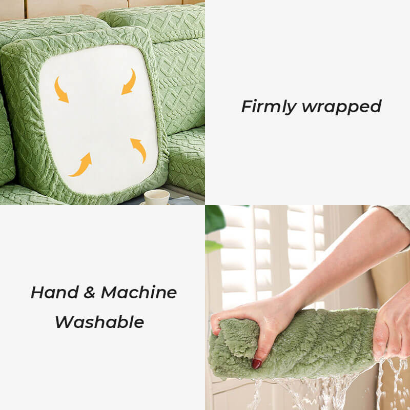 Full Wrap Soft Fleece Stretch Couch Cover
