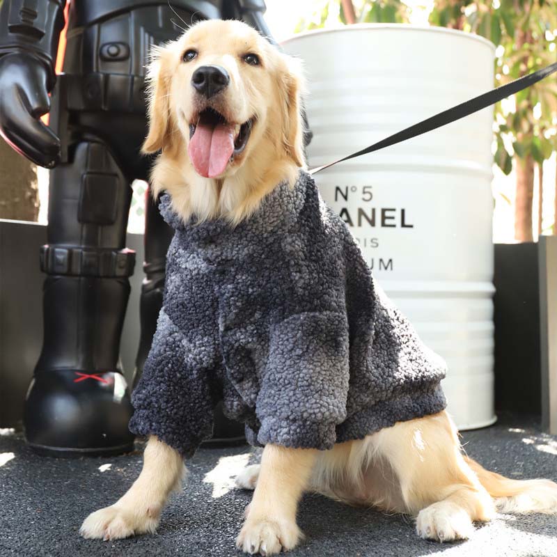 Abrigos peludos tipo chaqueta para perros con teñido anudado