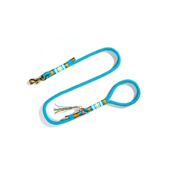 Cuerda trenzada con un patada a mano accesorios para perros con correa de entrenamiento
