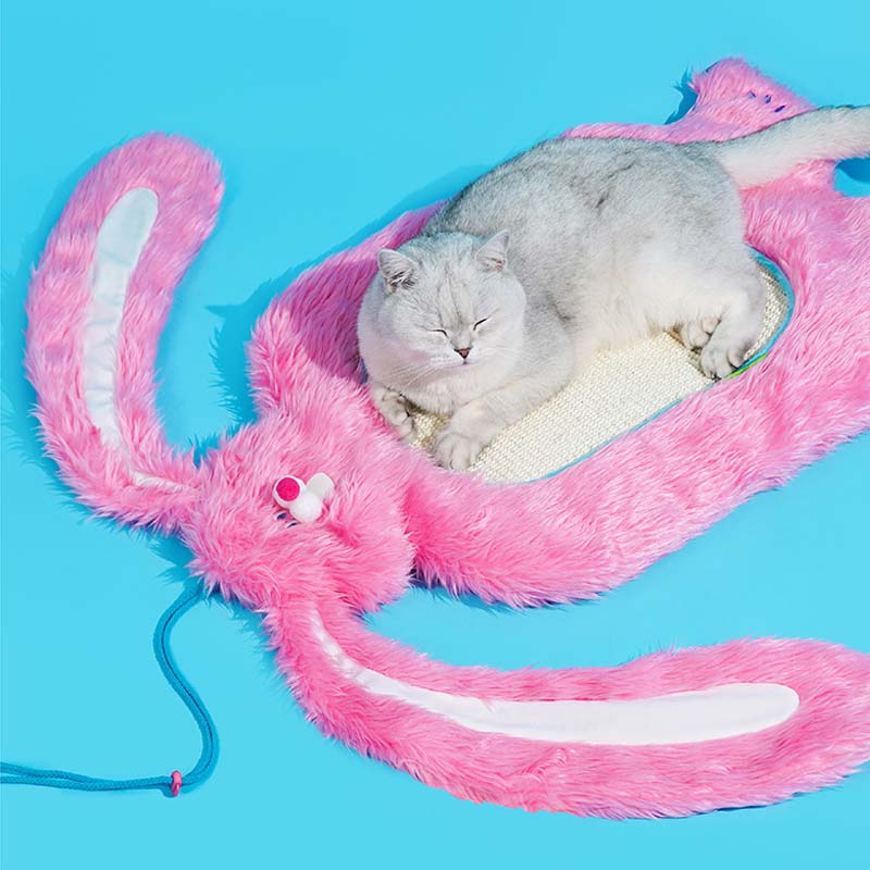 Tablero rascador para gatos con forma de cama para gatos multifuncional y Funky