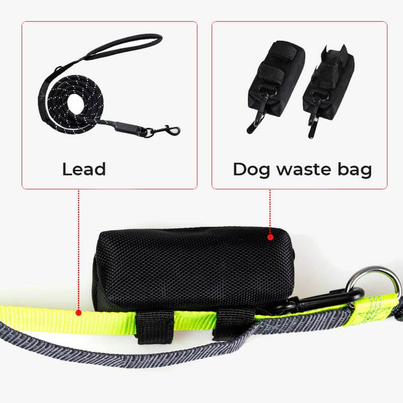 Dispensador portátil de bolsas para residuos de perros, bolsa para pasear perros de tela Oxford