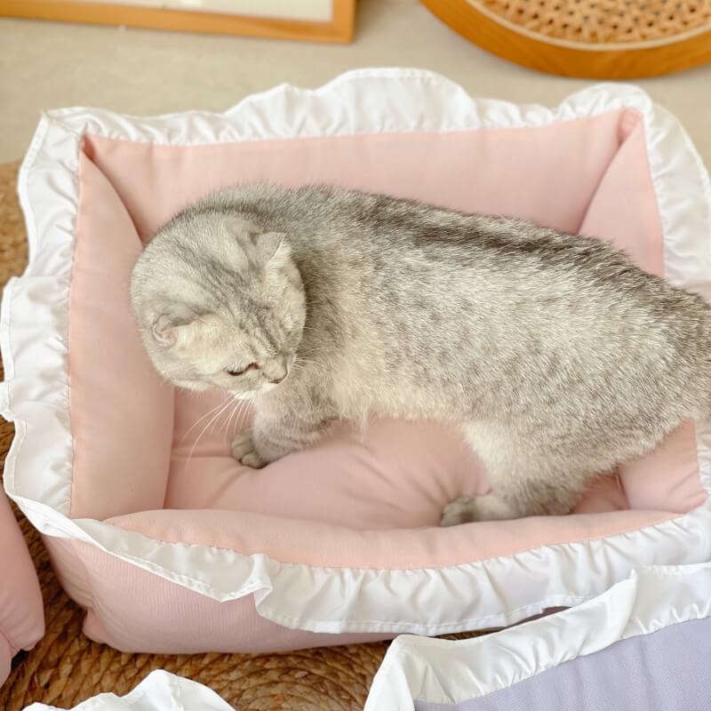 Cama suave y cerosa para mascotas, cama integrada para perros y gatos