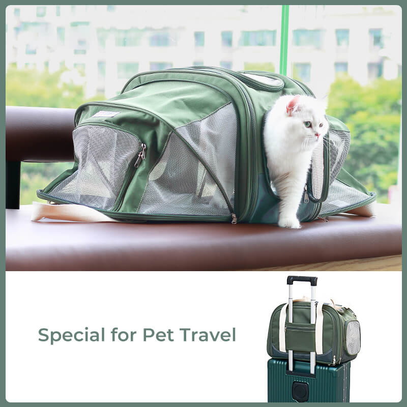 Bolsa de transporte para gatos expandible multifuncional de viaje