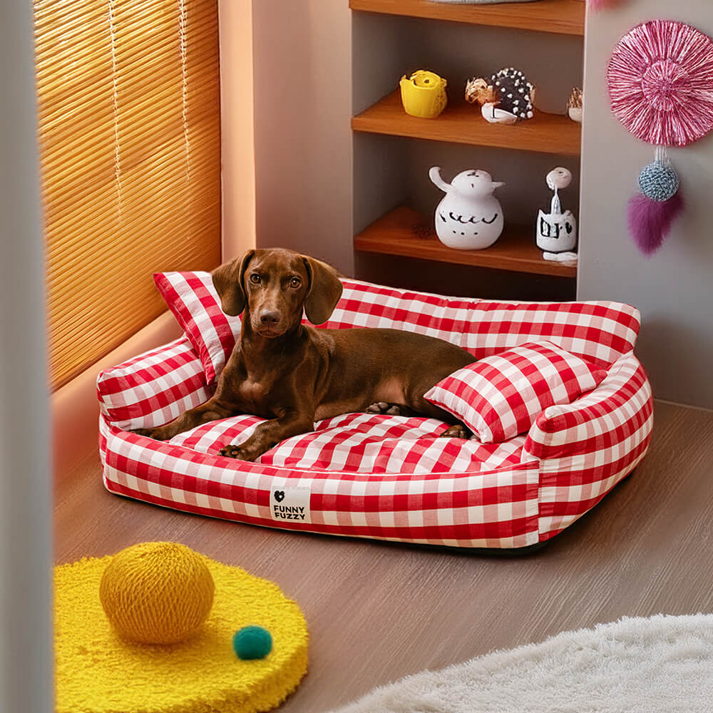 Good Things Cama para perros cómoda y transpirable de lino, sofá cama para mascotas