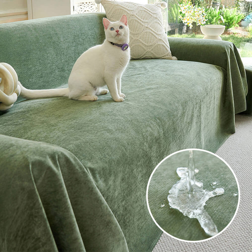 Soft and Waterproof Scratch-Resistant Non-Linting Throw Couch Cover