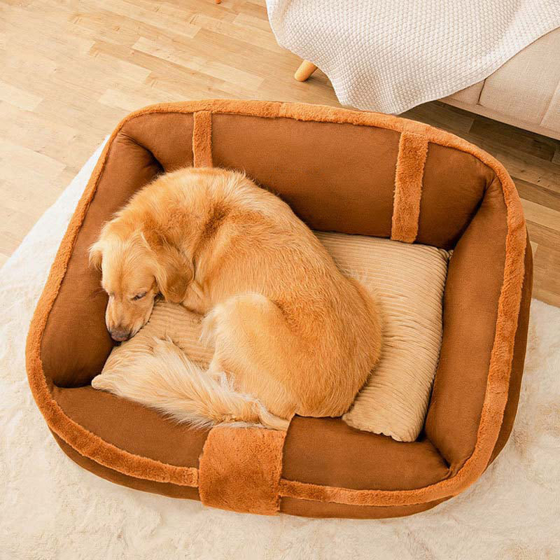 <tc>Sofá cama vintage grande y acogedor para perros</tc>