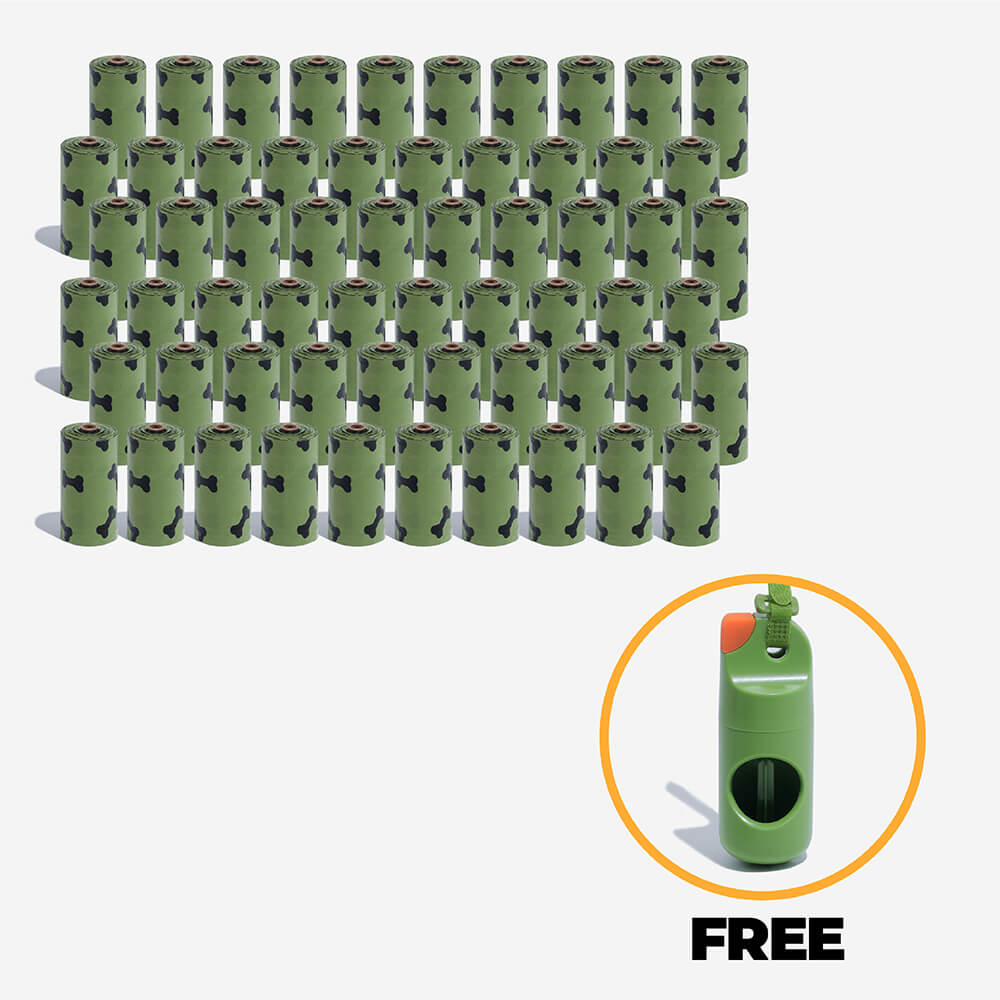 Bolsas biodegradables para excrementos de perros, 900 unidades, con dispensador de bolsas para excrementos de pájaros gratis