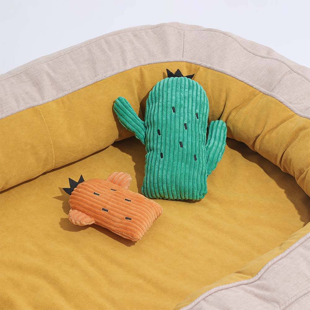 Juego de juguetes de peluche para perros chillones - Cactus