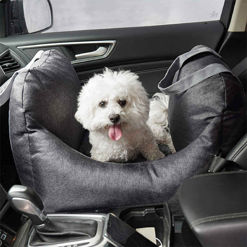 Cama para asiento de coche para perros de primera clase con correa para perros libre manos multifunción con cinturón de seguridad